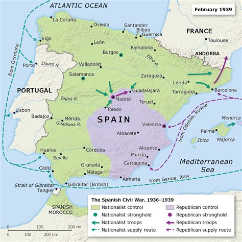 spanish civil war map
